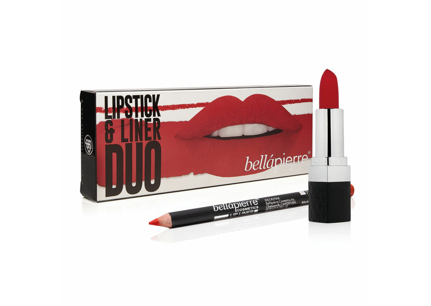 Bellapierre Lipstick & Liner Duo Fire Red